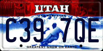 UT license plate C397QE