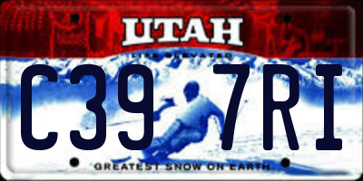 UT license plate C397RI