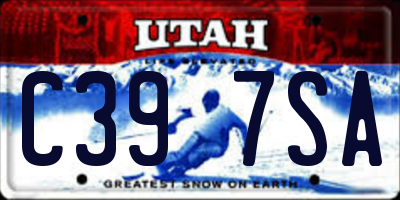 UT license plate C397SA