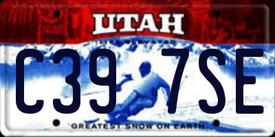 UT license plate C397SE