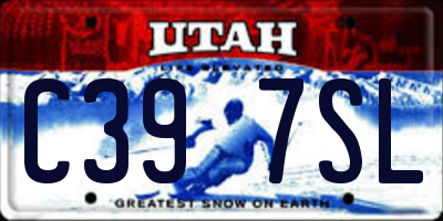 UT license plate C397SL