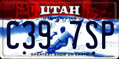UT license plate C397SP
