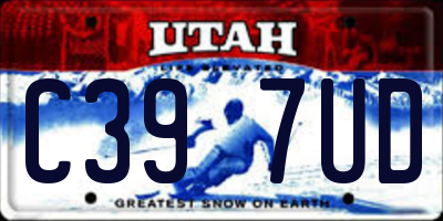UT license plate C397UD