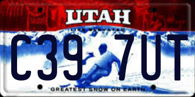 UT license plate C397UT