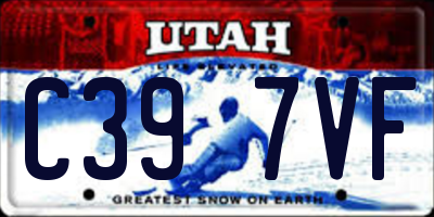 UT license plate C397VF