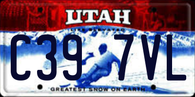 UT license plate C397VL