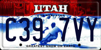UT license plate C397VY