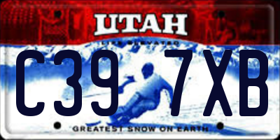 UT license plate C397XB