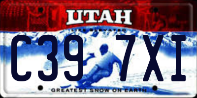 UT license plate C397XI