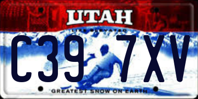 UT license plate C397XV
