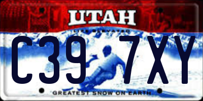 UT license plate C397XY