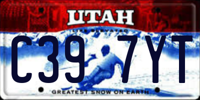 UT license plate C397YT