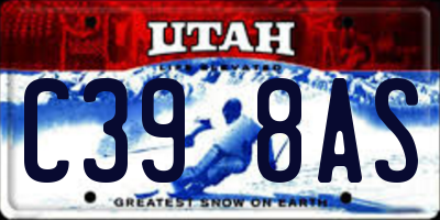 UT license plate C398AS