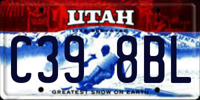 UT license plate C398BL
