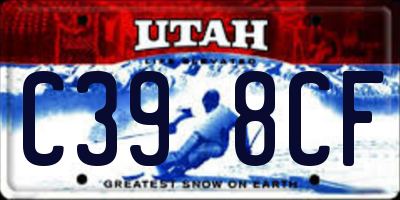 UT license plate C398CF