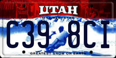 UT license plate C398CI