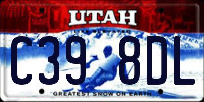 UT license plate C398DL