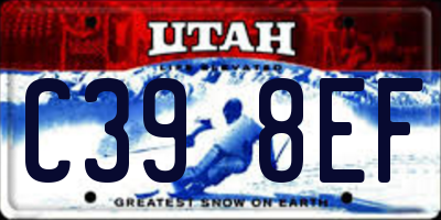 UT license plate C398EF
