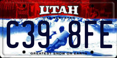UT license plate C398FE