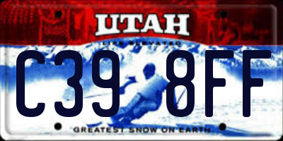UT license plate C398FF