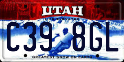 UT license plate C398GL