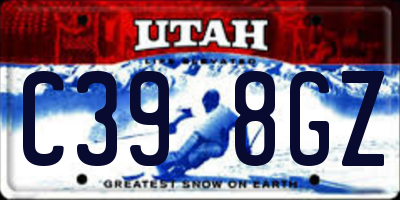 UT license plate C398GZ