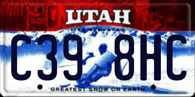 UT license plate C398HC