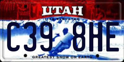 UT license plate C398HE