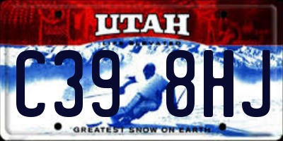 UT license plate C398HJ