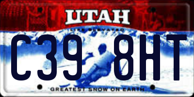 UT license plate C398HT
