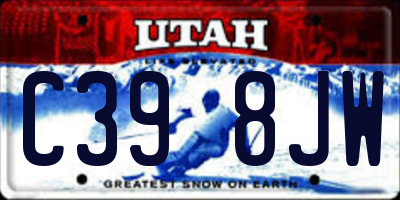 UT license plate C398JW