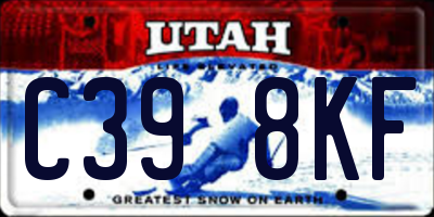 UT license plate C398KF