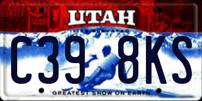UT license plate C398KS