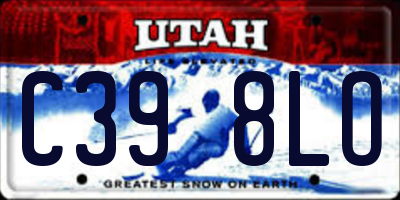 UT license plate C398LO