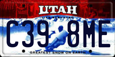 UT license plate C398ME