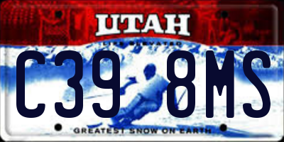 UT license plate C398MS