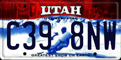 UT license plate C398NW