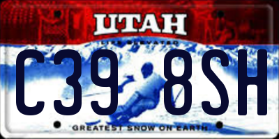UT license plate C398SH