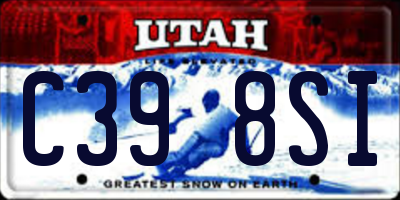 UT license plate C398SI