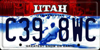 UT license plate C398WC