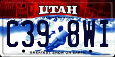 UT license plate C398WI