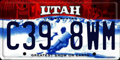 UT license plate C398WM