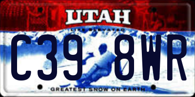 UT license plate C398WR