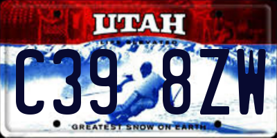 UT license plate C398ZW