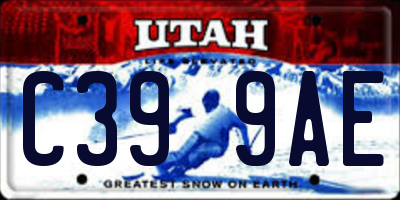 UT license plate C399AE