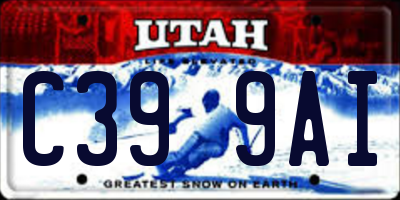 UT license plate C399AI