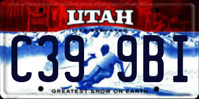 UT license plate C399BI