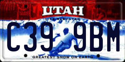 UT license plate C399BM