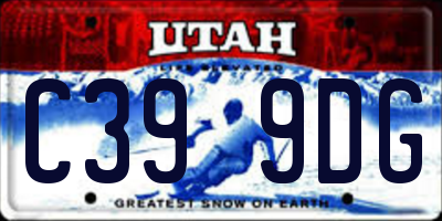 UT license plate C399DG