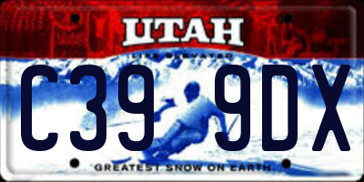 UT license plate C399DX